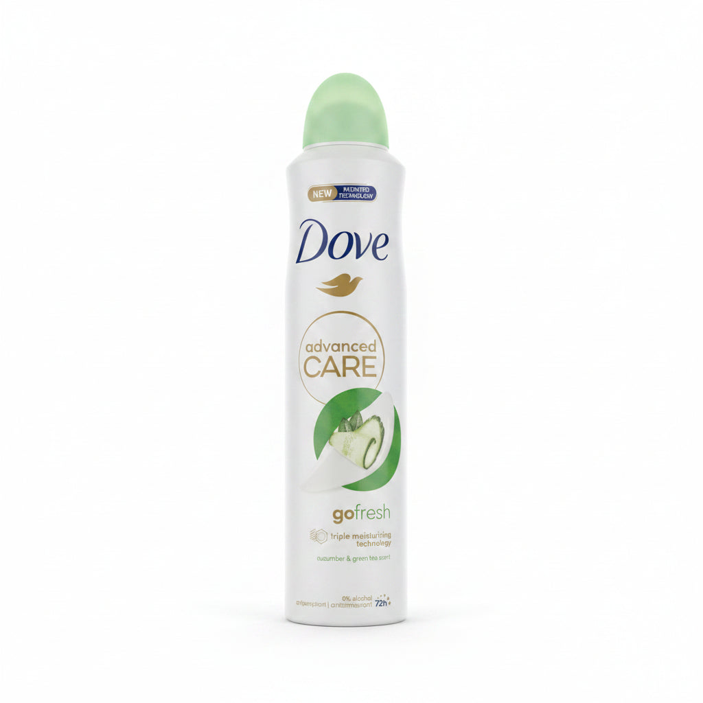 Dove Advanced Care Go Fresh Antiperspirant Spray Cucumber & Green Tea 250 mL 72H Protection 6-Pack