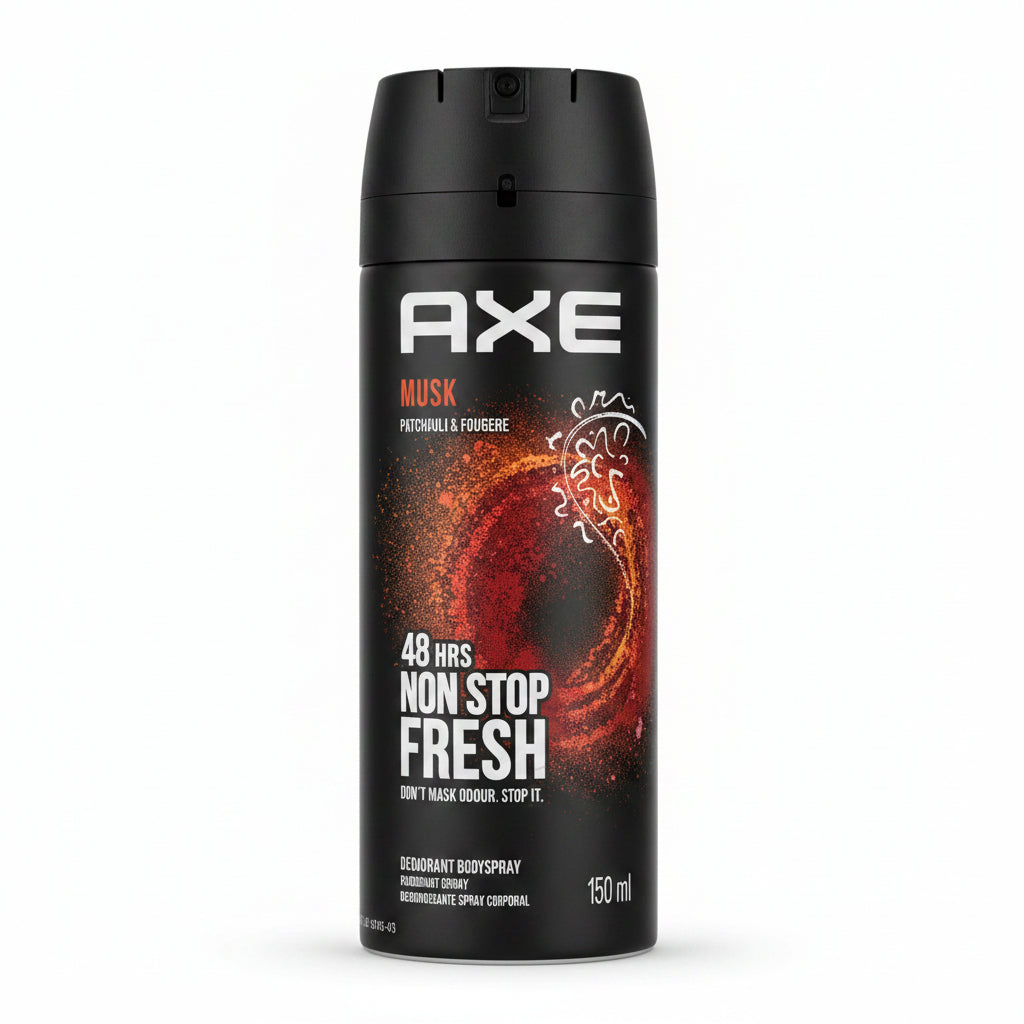 AXE Musk Deodorant Body Spray Patchouli & Fougere Scent 48H Fresh 150ml (6-Pack) Imported