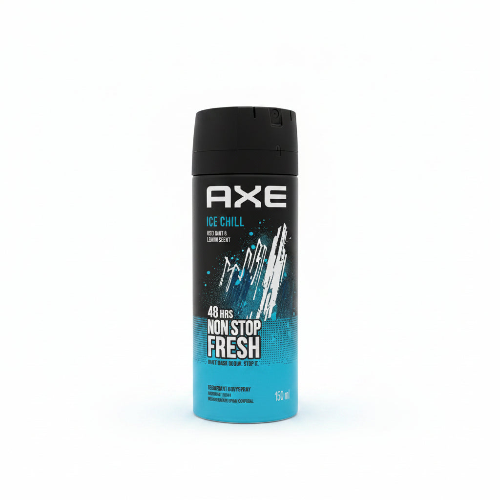 AXE Ice Chill Iced Mint & Lemon Deodorant Body Spray 150ml (2.6 fl oz) 48H Freshness 6-Pack Imported