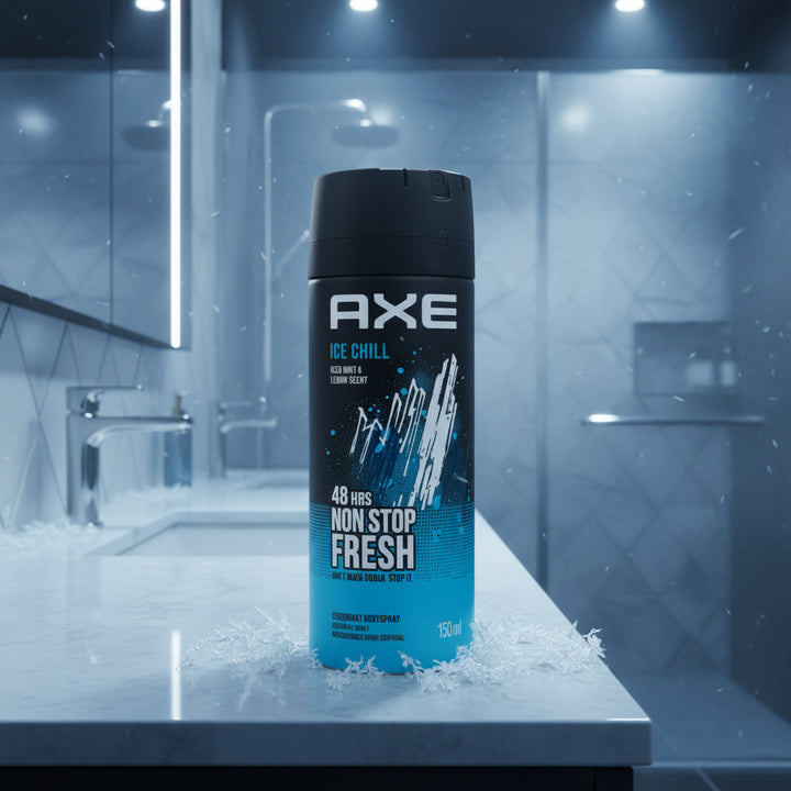 AXE Ice Chill Iced Mint & Lemon Deodorant Body Spray 150ml (2.6 fl oz) 48H Freshness 6-Pack Imported