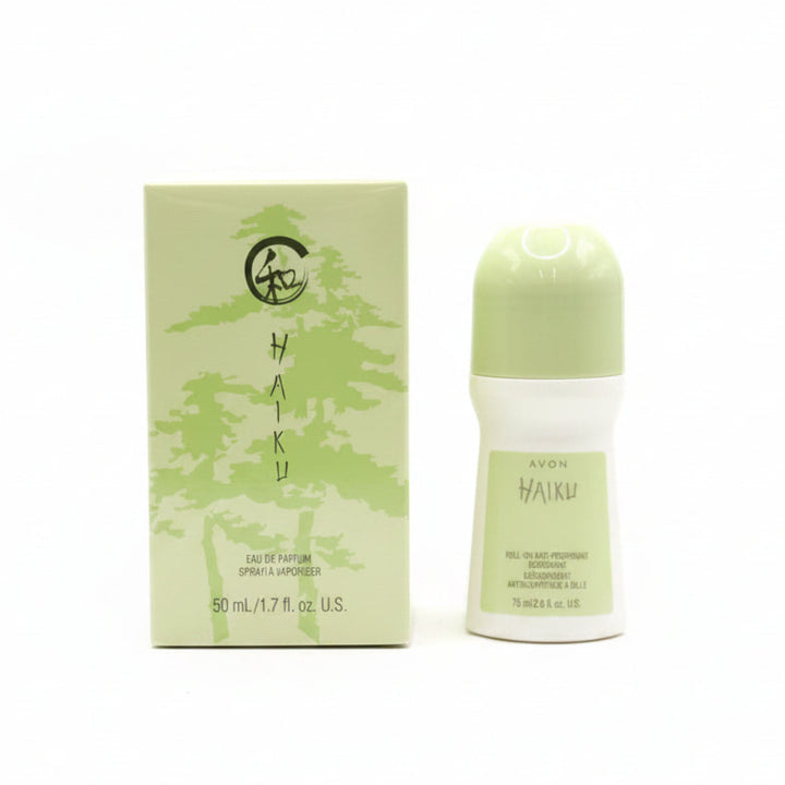 Avon Haiku Gift Set Bundle Eau de Parfum 50ml & Roll-On Antiperspirant Deodorant 75ml