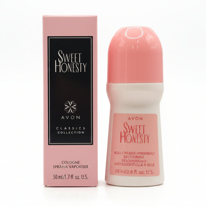 Avon Sweet Honesty Cologne 50ml & Roll-On Antiperspirant Deodorant 75ml Gift Bundle Set