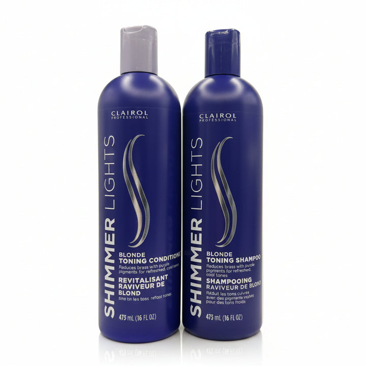 Clairol Professional Shimmer Lights Blonde Toning Hair Care Gift Bundle Shampoo, Conditioner & 2 FREE Masks, 1 FREE Mini Shampoo (5-Piece Set)