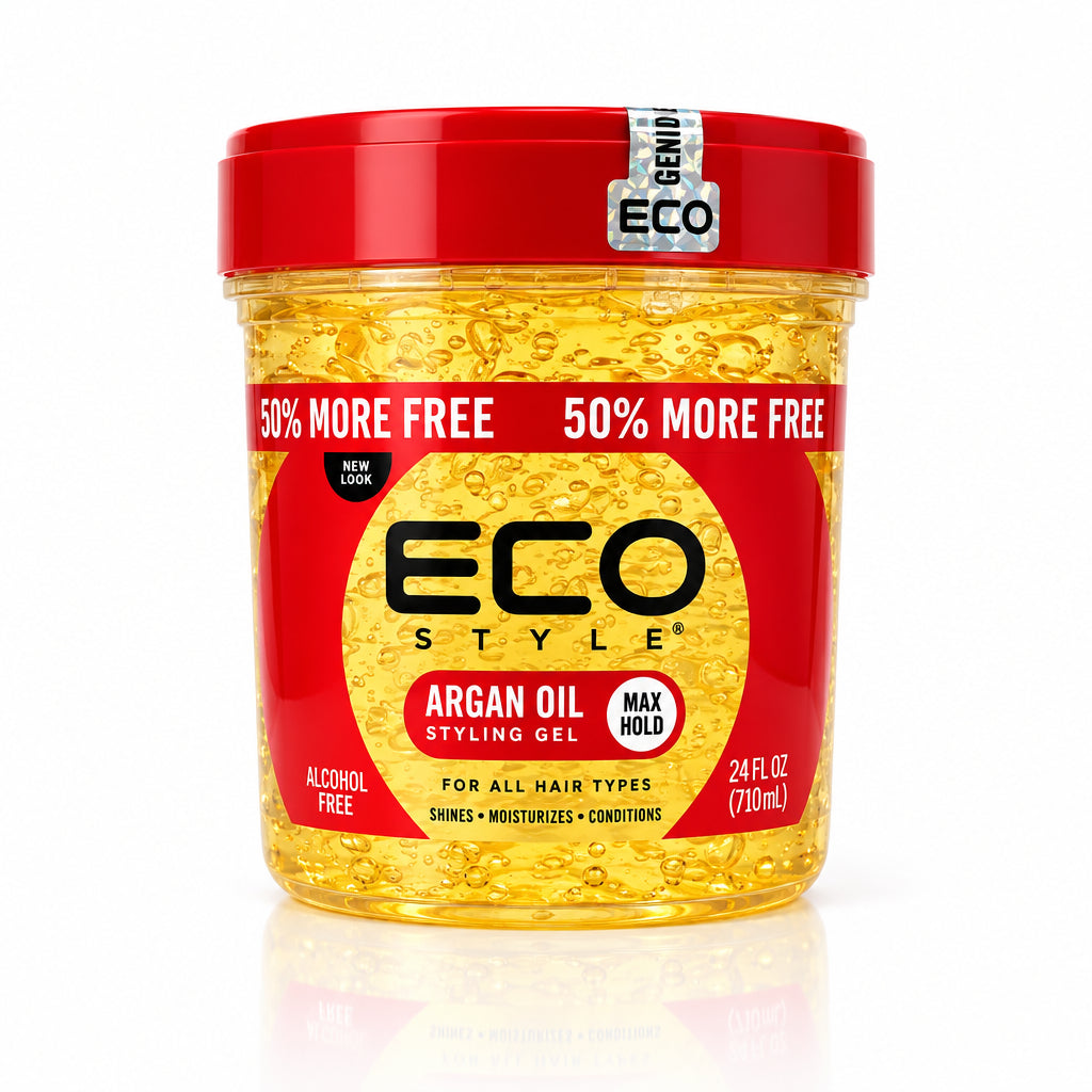Eco Style Argan Oil Styling Gel Max Hold, Alcohol-Free, All Hair Types, 24 fl oz / 710 ml