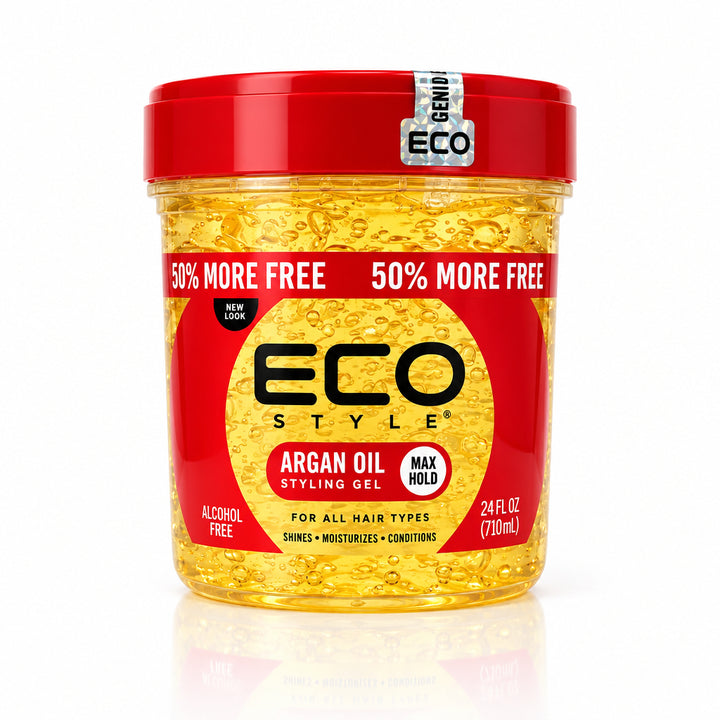 Eco Style Argan Oil Styling Gel Max Hold, Alcohol-Free, All Hair Types, 24 fl oz / 710 ml