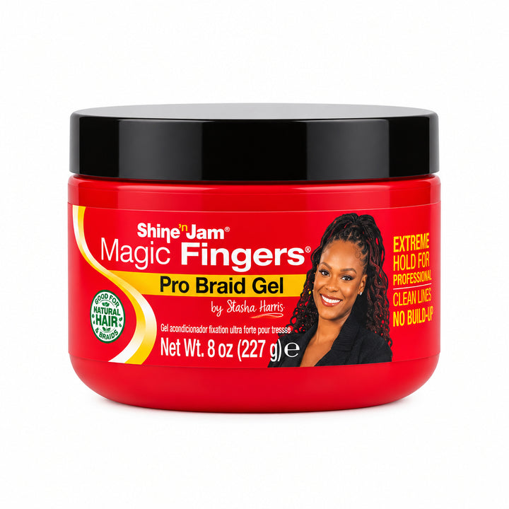 Shine N' Jam Magic Fingers Pro Braid Gel by Stasha Harris, 8 oz / 227 g