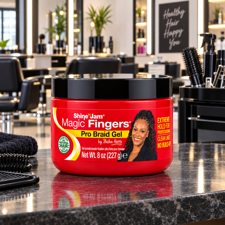 Shine N' Jam Magic Fingers Pro Braid Gel by Stasha Harris, 8 oz / 227 g