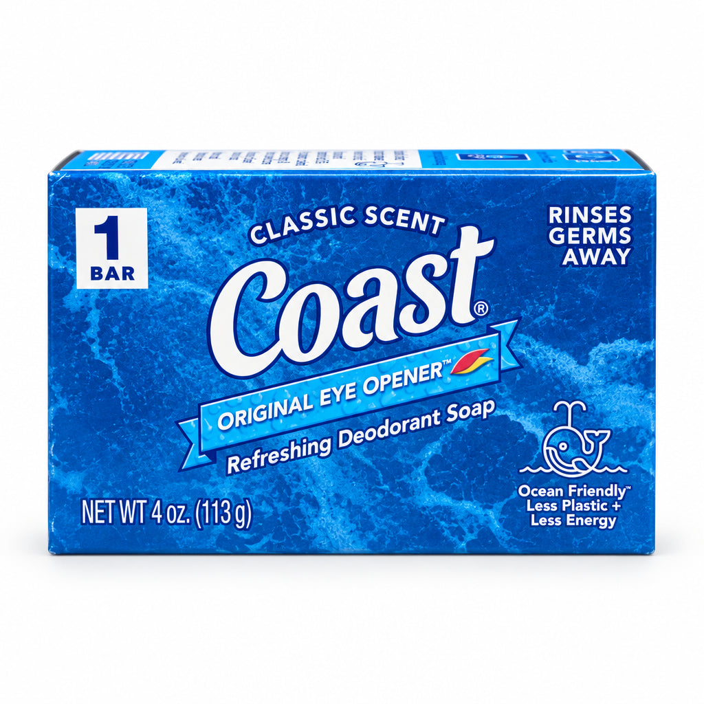 Coast Original Eye Opener Refreshing Deodorant Soap, Classic Scent, 4 oz (113g), 3-Pack