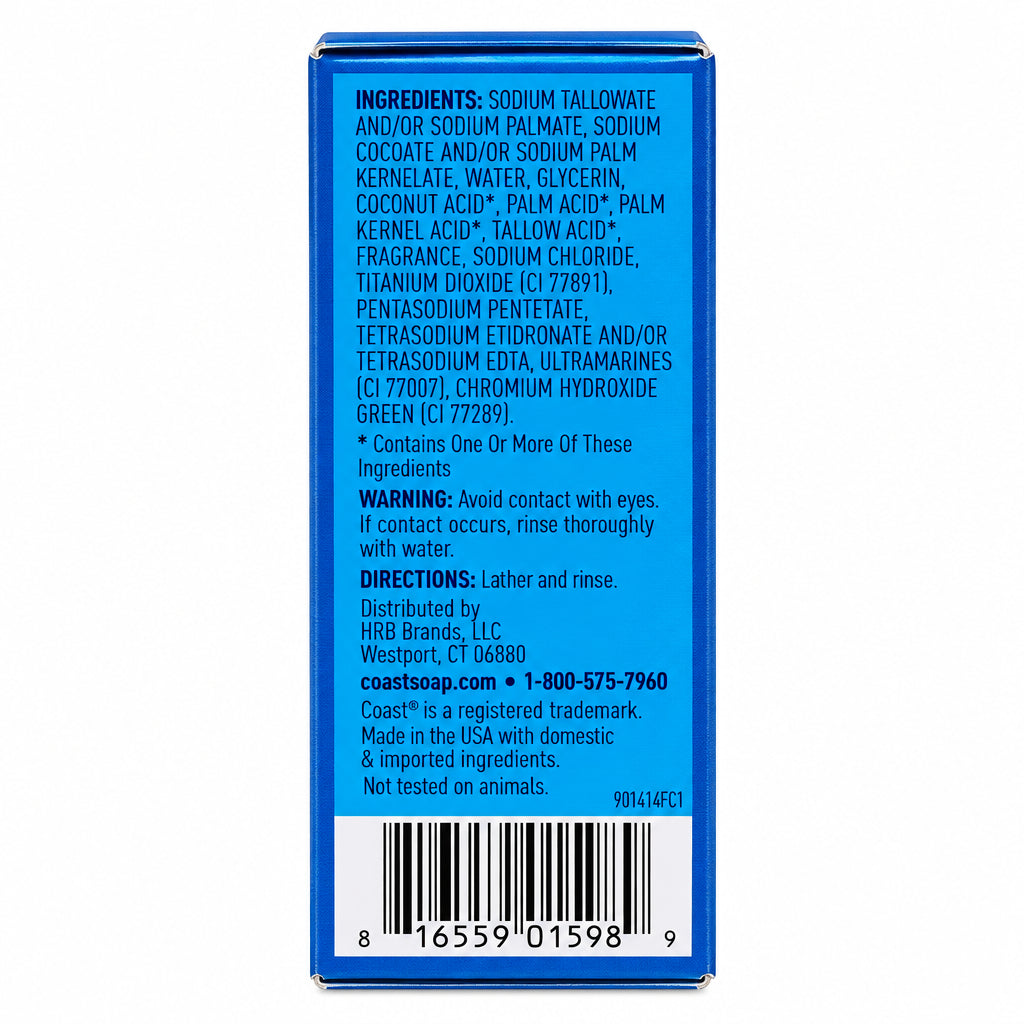 Coast Original Eye Opener Refreshing Deodorant Soap, Classic Scent, 4 oz (113g), 3-Pack