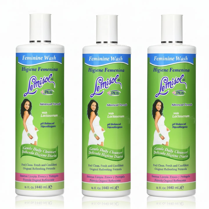 Lemisol Plus Gentle Daily Cleanser Original Refreshing Formula 16 oz – 3 Pack