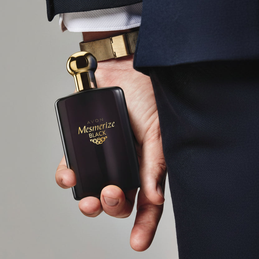 Avon Mesmerize Black for Him Eau de Toilette Spray 3.4 fl oz (100 mL) – 2 Pack
