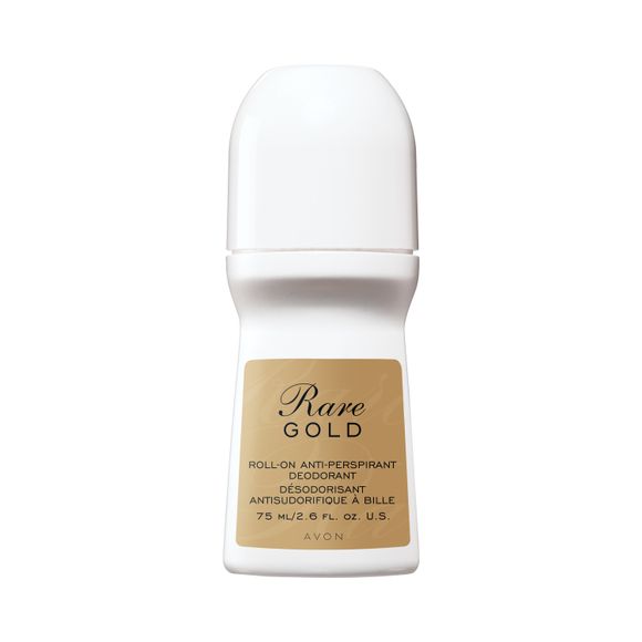 AVON Rare Gold Roll-On Deodorant – 2.6 oz (Pack of 6) | Long-Lasting Freshness & Elegant Fragrance for 48-Hour Odor Protection