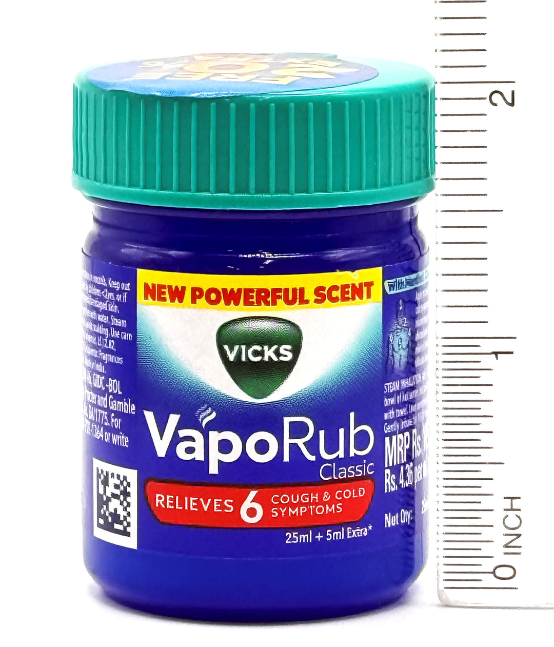 Vicks VapoRub Cooling Balm 25ml + 20% Extra – Instant Cough & Congestion Relief with Menthol, Camphor, Eucalyptus Oil | Travel Size (Pack of 3)