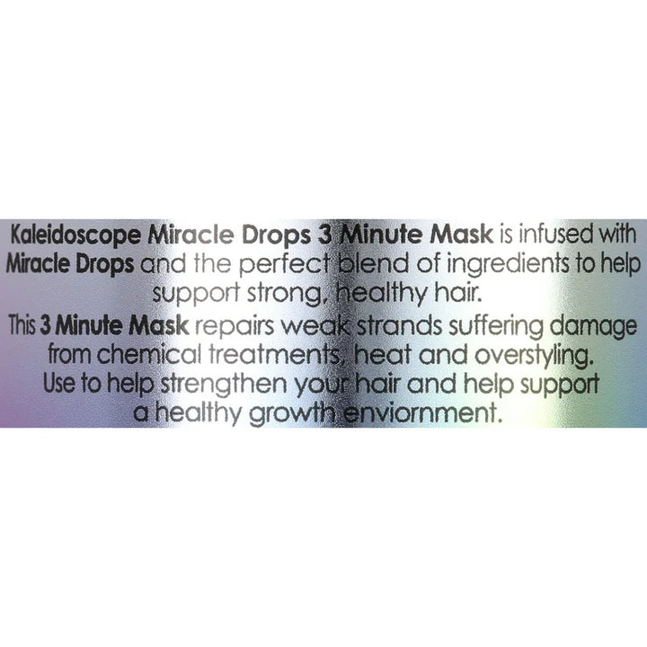 Miracle Drops 3 Minute Hair Mask by Kaleidoscope - 8 oz Deep Conditioning Treatment for Dry, Damaged Hair - All Hair Types (2 Pack)