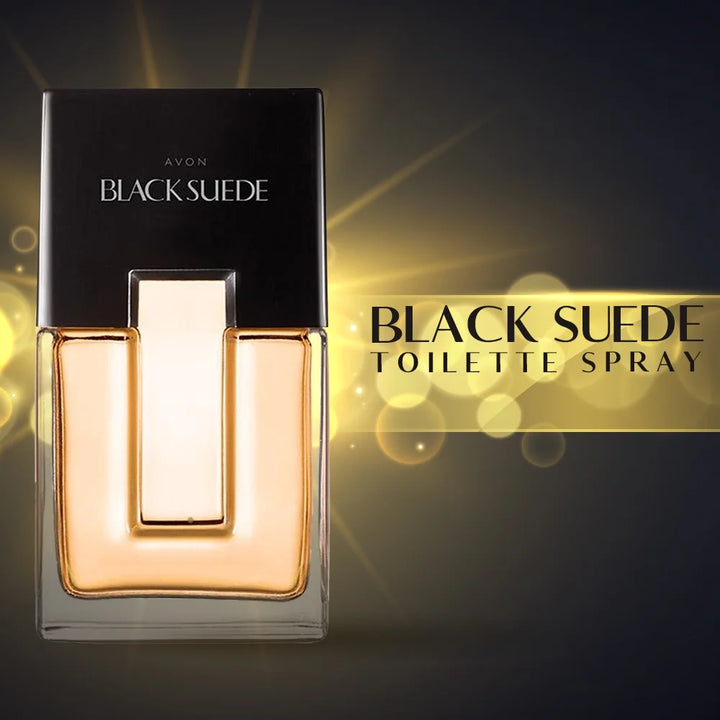Avon Black Suede Eau de Toilette Spray for Men, 3.4 fl oz (100 ml) | Classic Masculine Fragrance with Woodsy & Leather Notes