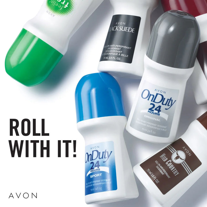 Avon Wild Country Roll-On Antiperspirant Deodorant for Men 2.6 oz (75 mL) – 6 Pack