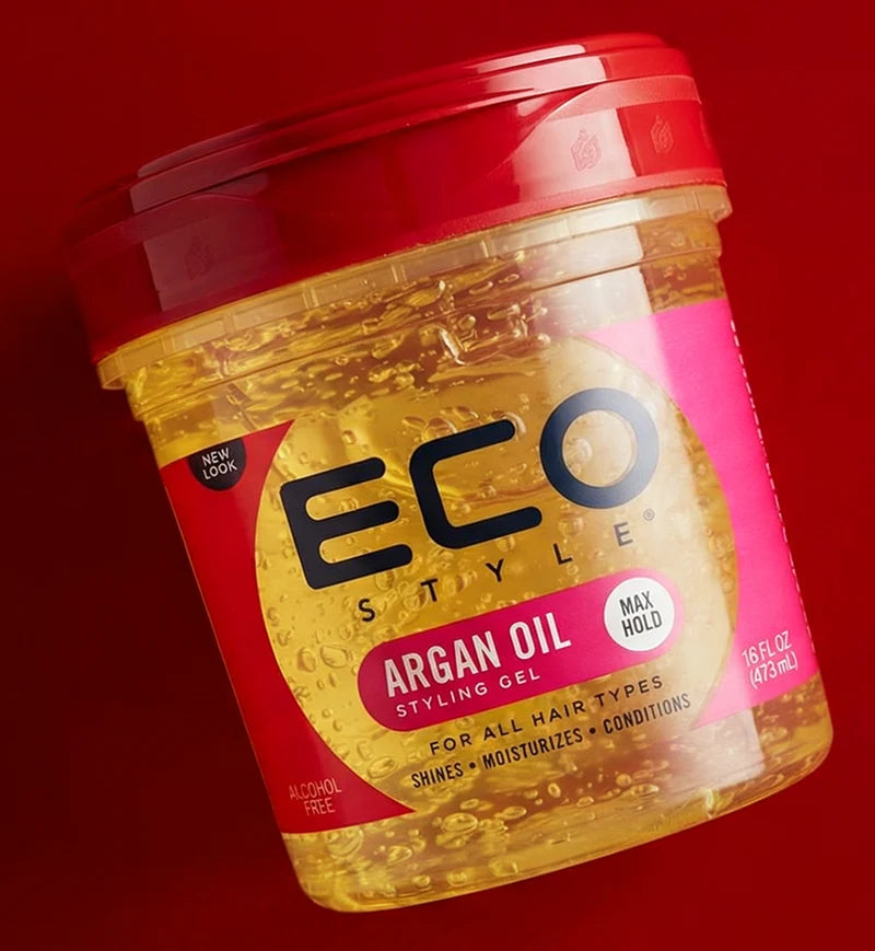 Eco Style Argan Oil Styling Gel Max Hold, Alcohol-Free, All Hair Types, 24 fl oz / 710 ml