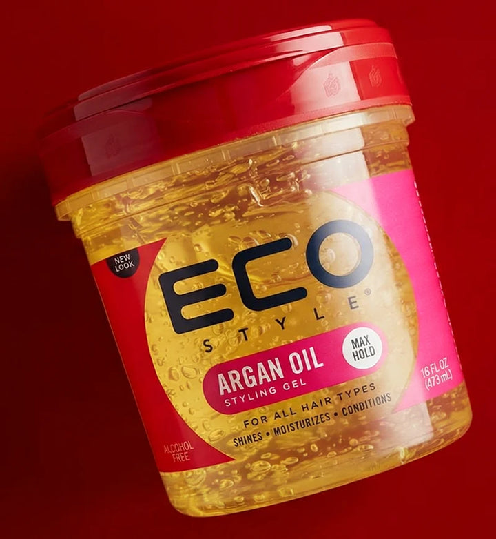 Eco Style Argan Oil Styling Gel Max Hold, Alcohol-Free, All Hair Types, 24 fl oz / 710 ml