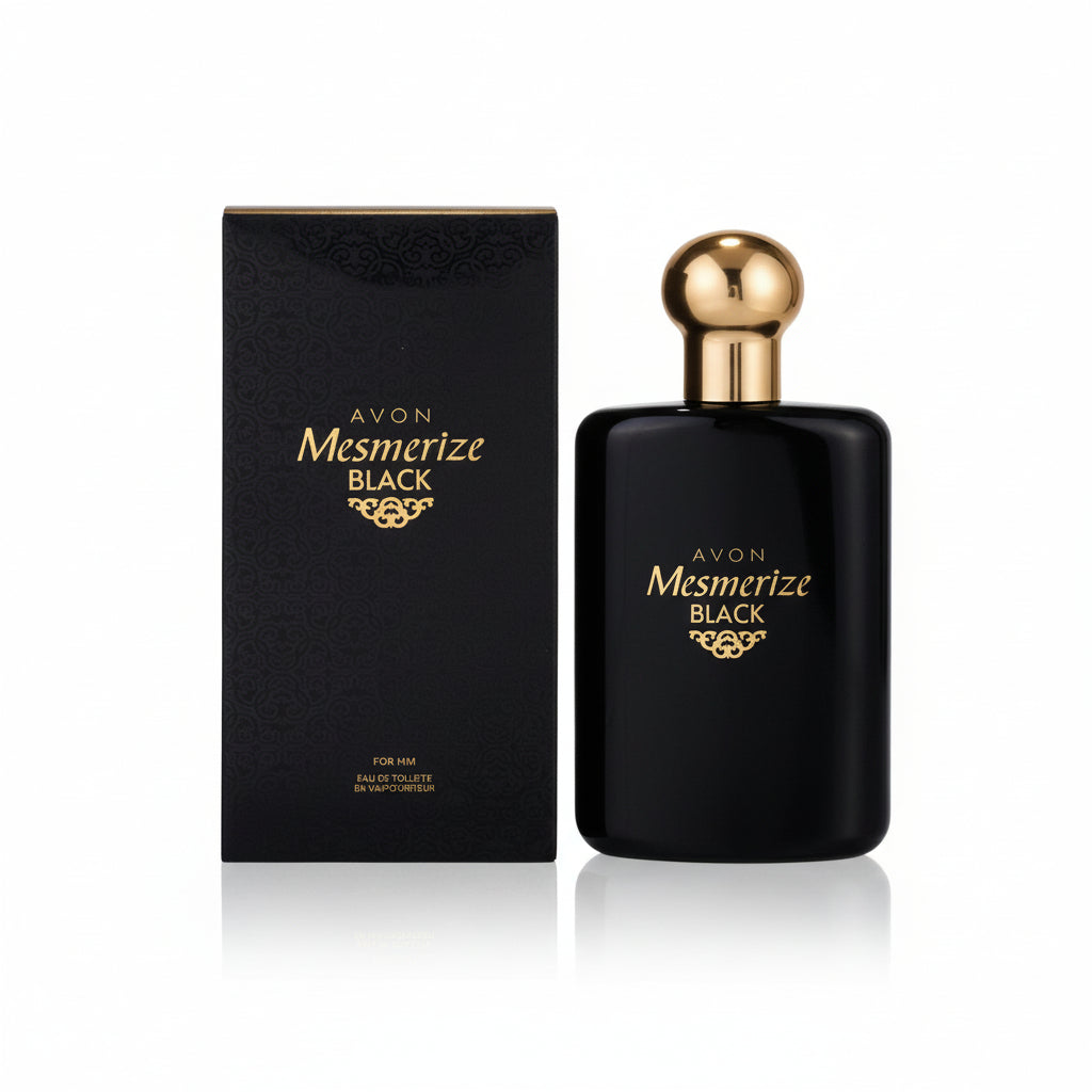 Avon Mesmerize Black for Him Eau de Toilette Spray 3.4 fl oz (100 mL) – 2 Pack