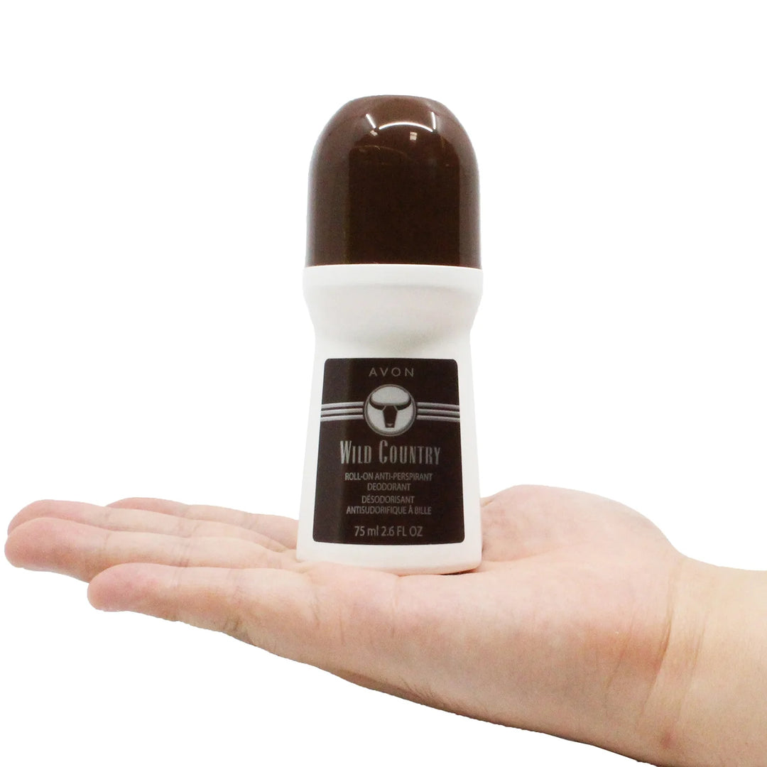 Avon Wild Country Roll-On Antiperspirant Deodorant for Men 2.6 oz (75 mL) – 6 Pack