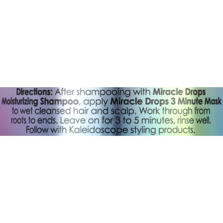 Miracle Drops 3 Minute Hair Mask by Kaleidoscope - 8 oz Deep Conditioning Treatment for Dry, Damaged Hair - All Hair Types (2 Pack)