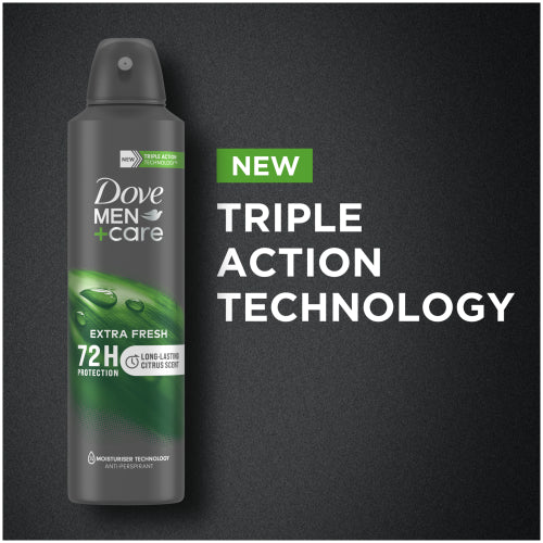 Dove Men+Care Extra Fresh Dry Spray Antiperspirant Deodorant 150 mL (6 Pack)
