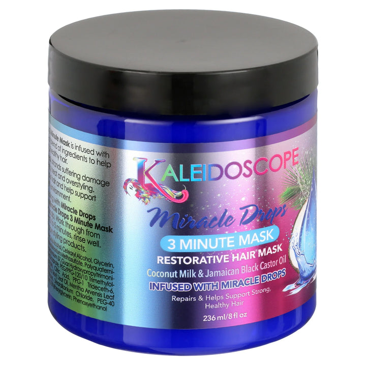 Miracle Drops 3 Minute Hair Mask by Kaleidoscope - 8 oz Deep Conditioning Treatment for Dry, Damaged Hair - All Hair Types (2 Pack)