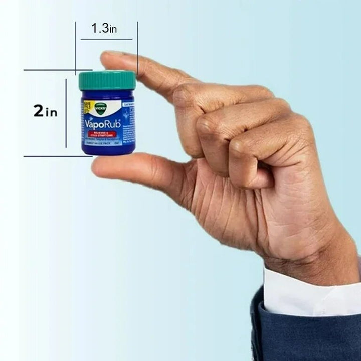 Vicks VapoRub Cooling Balm 25ml + 20% Extra – Instant Cough & Congestion Relief with Menthol, Camphor, Eucalyptus Oil | Travel Size (Pack of 3)