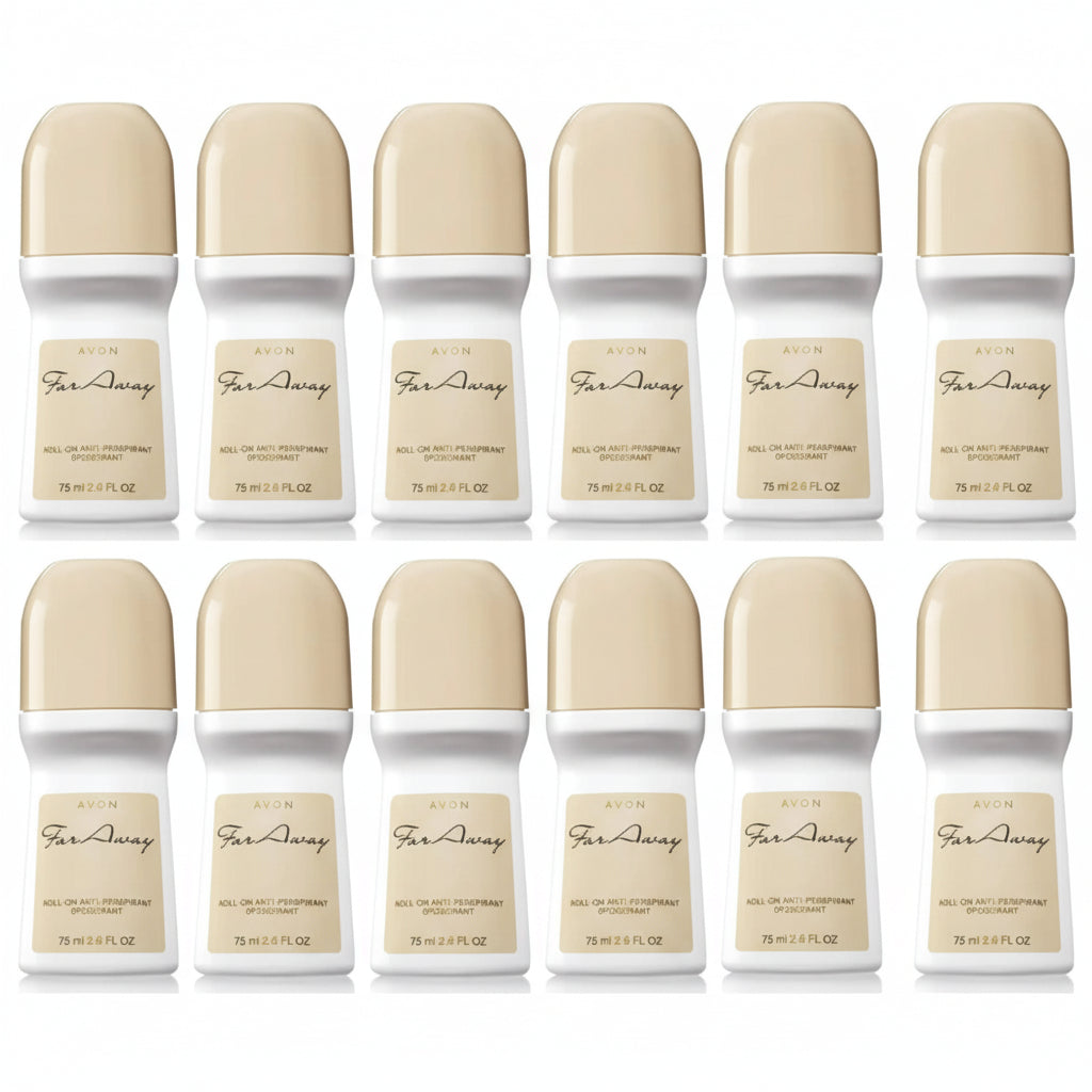 Avon Far Away Roll-On Deodorant 2.6 oz (75 mL) – 12 Pack