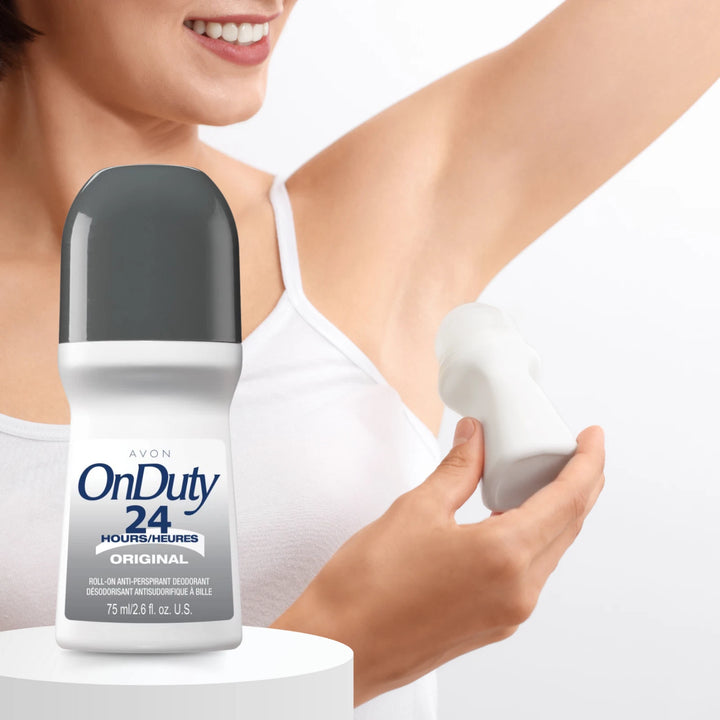 Avon On-Duty Original 24-Hour Roll-On Deodorant 2.6 oz – 12 Pack