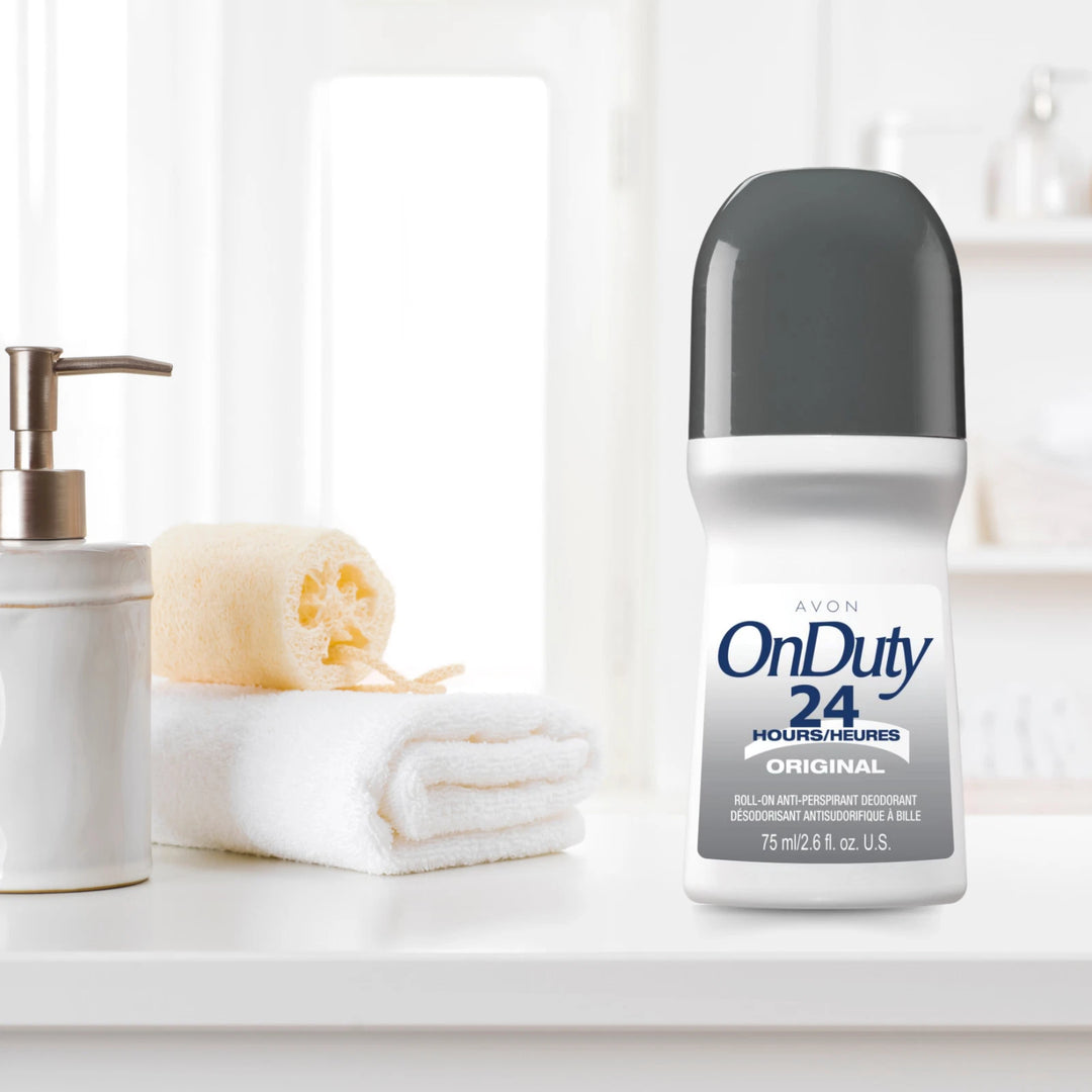 Avon On-Duty Original 24-Hour Roll-On Deodorant 2.6 oz – 12 Pack