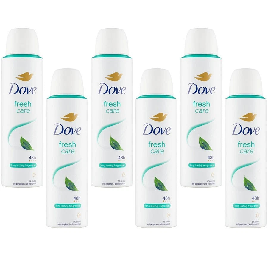 Dove Fresh Care 48h Antiperspirant Deodorant Spray for Women 150 mL (5.07 oz) – 6 Pack