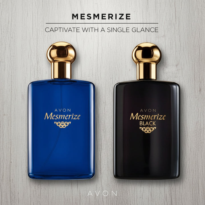 Avon Mesmerize Black EDT + Mesmerize Blue Cologne 3.4 oz (100 mL) – 2 Piece Fragrance Set