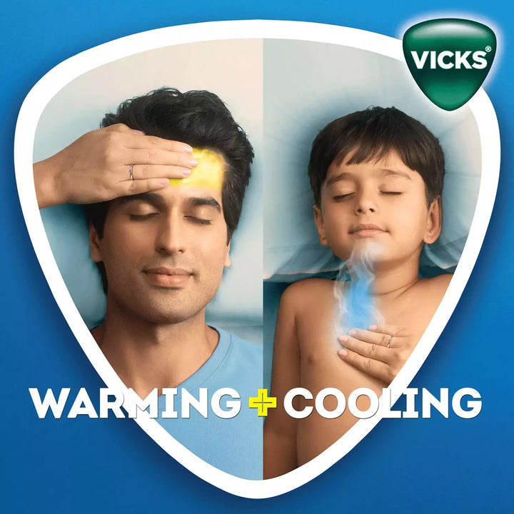 Vicks VapoRub Cooling Balm 25ml + 20% Extra – Instant Cough & Congestion Relief with Menthol, Camphor, Eucalyptus Oil | Travel Size (Pack of 3)